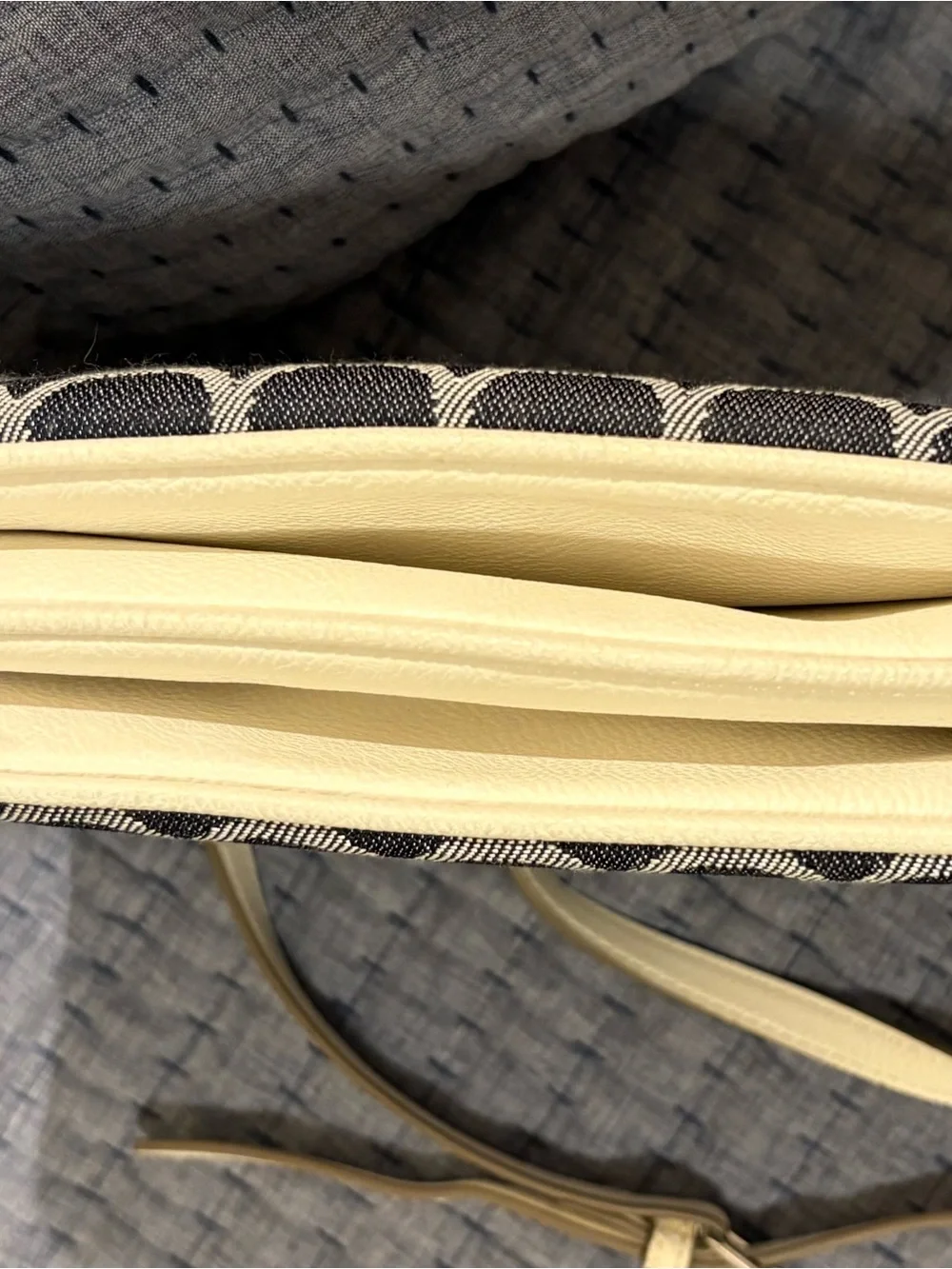 Nine West Denim & Cream Crossbody Bag with Kisslock
